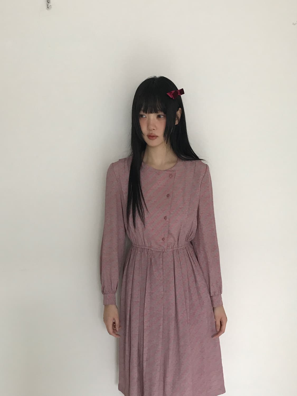 Pink Gold Button Dress 상품이미지9