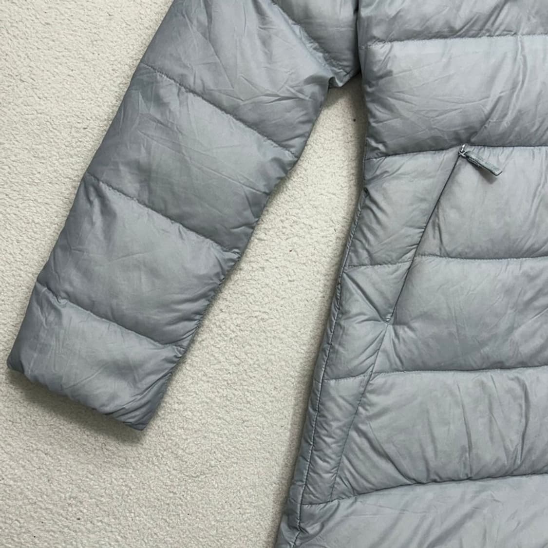 노스페이스 우먼즈 경량 덕다운 롱패딩 라이트블루 85 상품이미지2