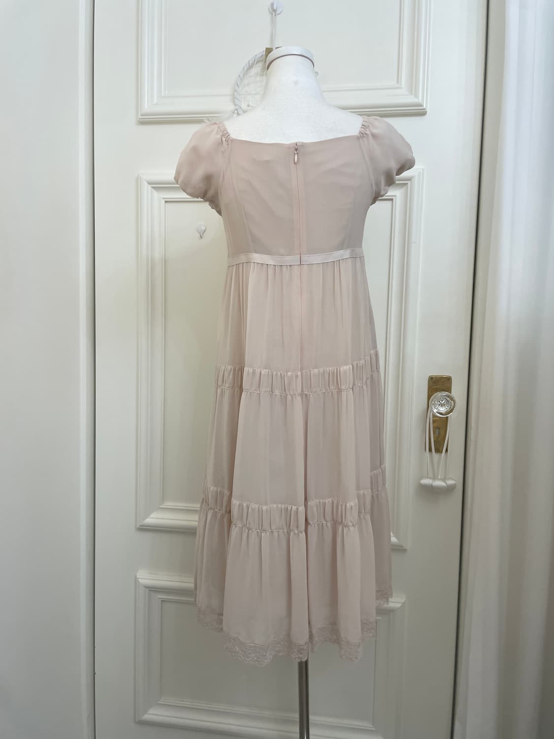 sheer pink lace trimming lovely princess 상품이미지3