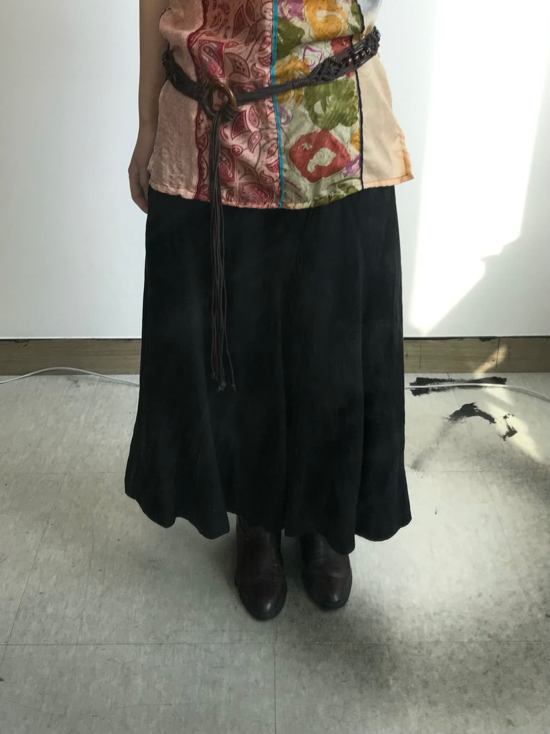 빈티지 린넨 맥시 스커트 상품이미지1