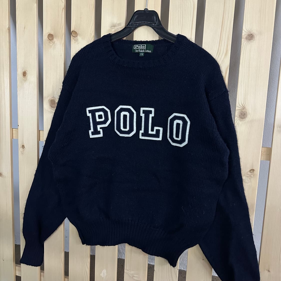 (M) 폴로 랄프로렌 패치로고 네이비 니트 상품이미지2
