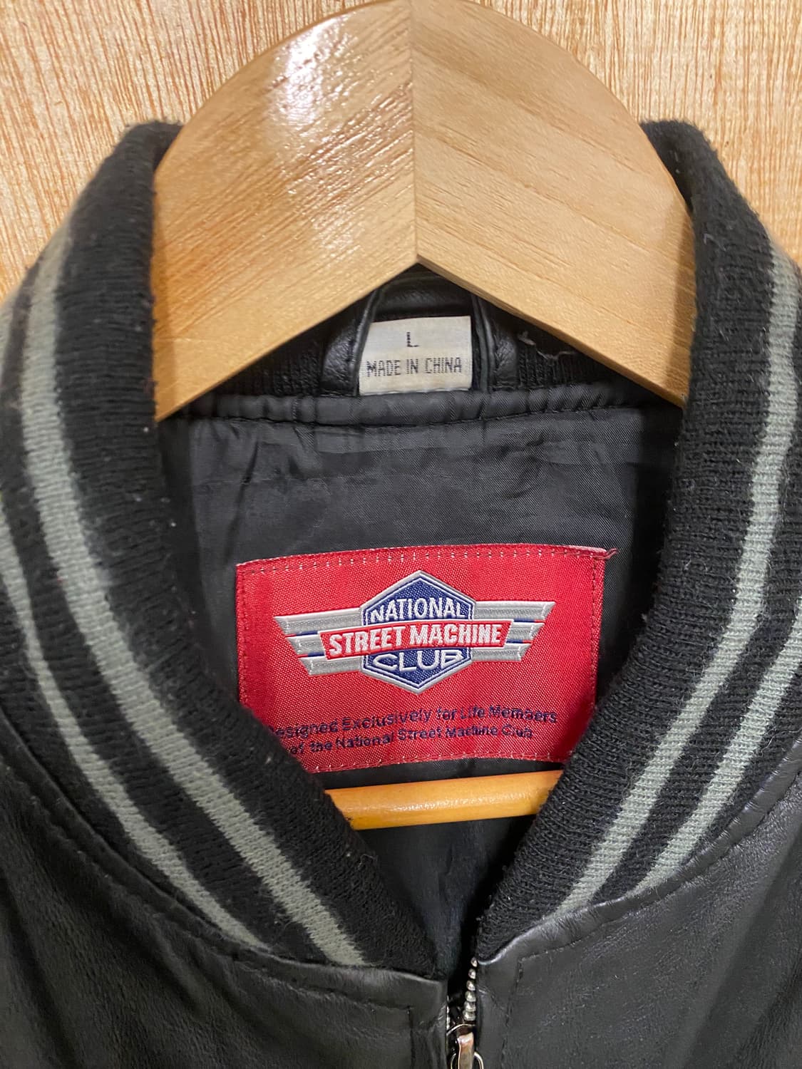 VTG leather varsity jacket 레더 바시티 자켓 상품이미지4