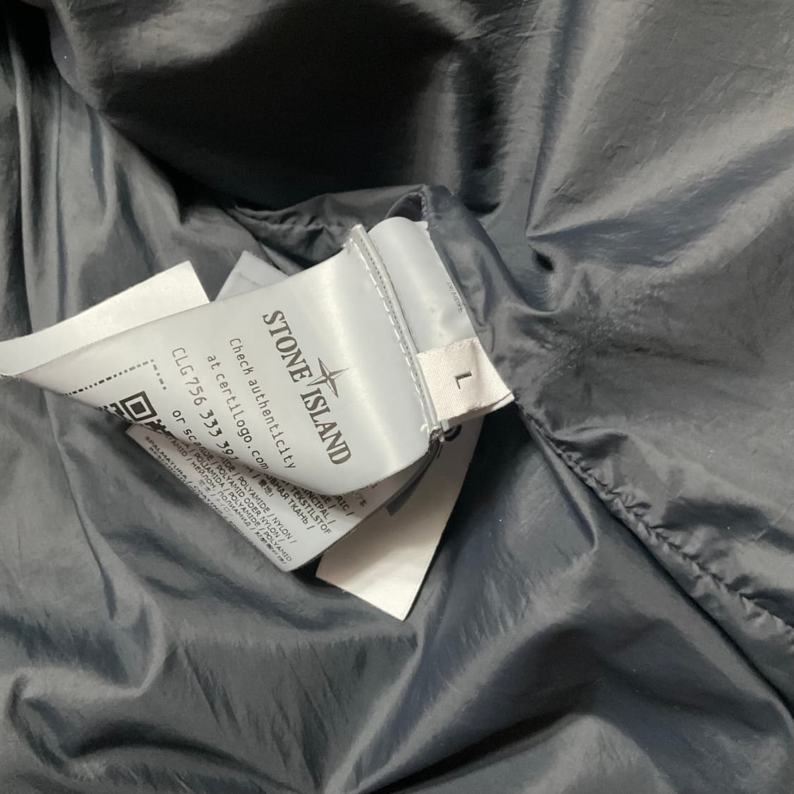 스톤아일랜드 크링클랩스 블랙 L 상품이미지6