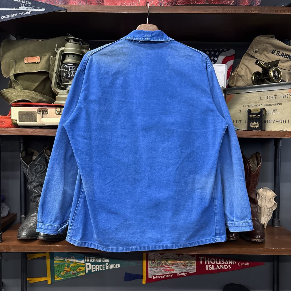 70s 리페어 패치워크 프렌치워크자켓 빈티지페이딩 N557 상품이미지2