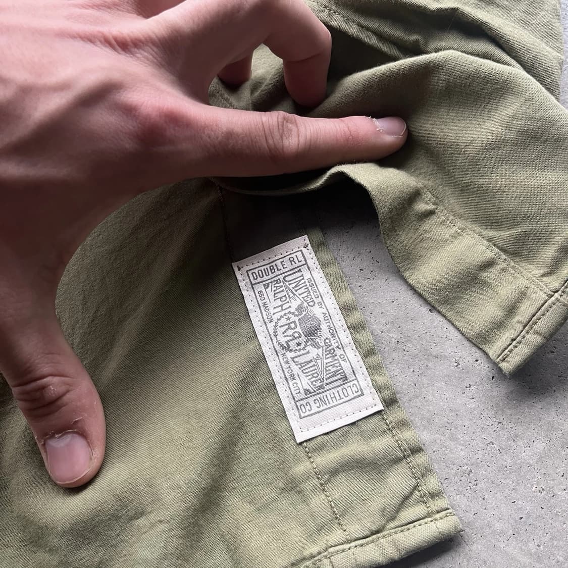 RRL 더블알엘 버팔로 트윌 웨스턴 셔츠 올리브 드랩 상품이미지6