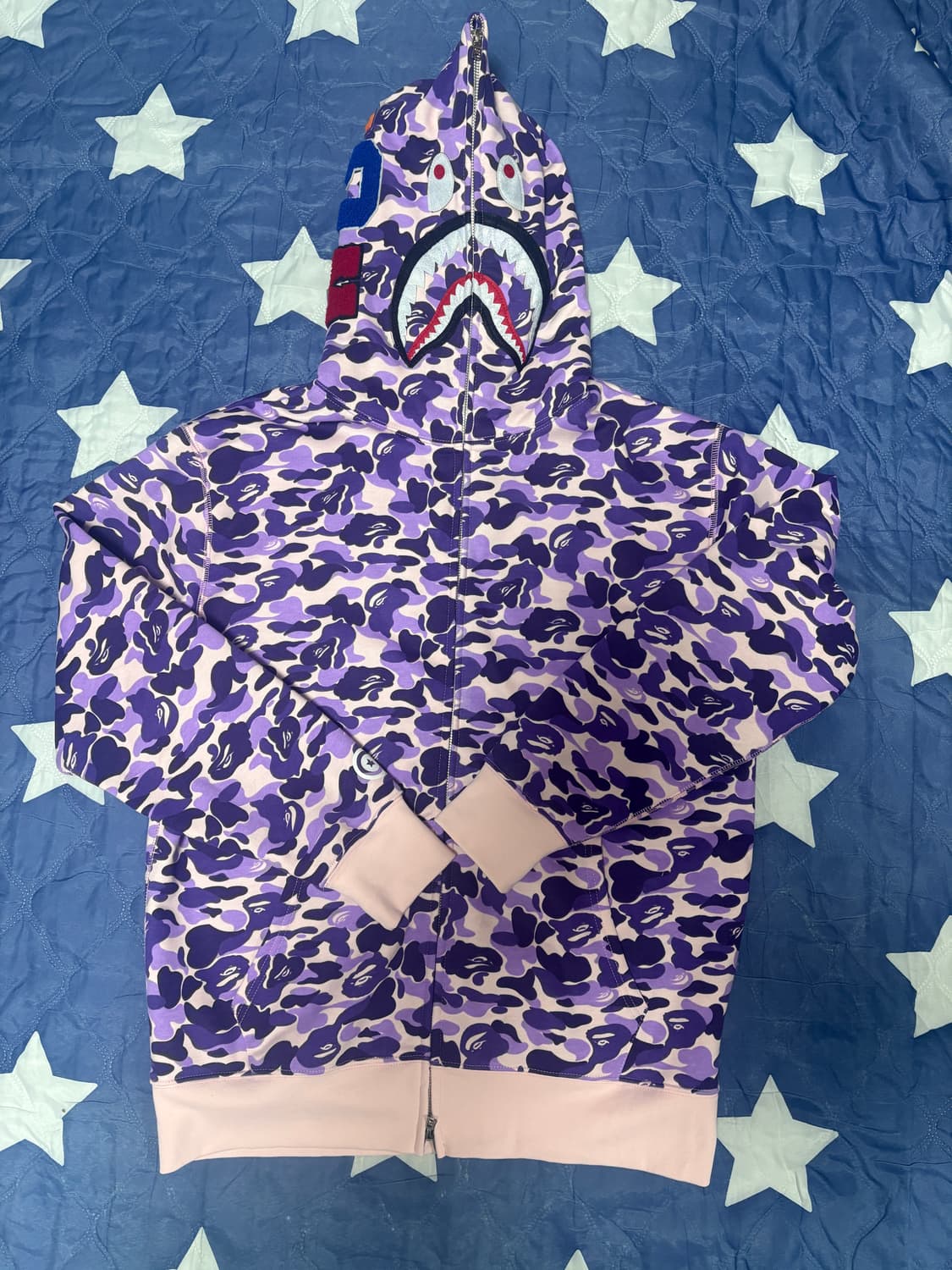 베이프 후드집업 퍼플 상품이미지1