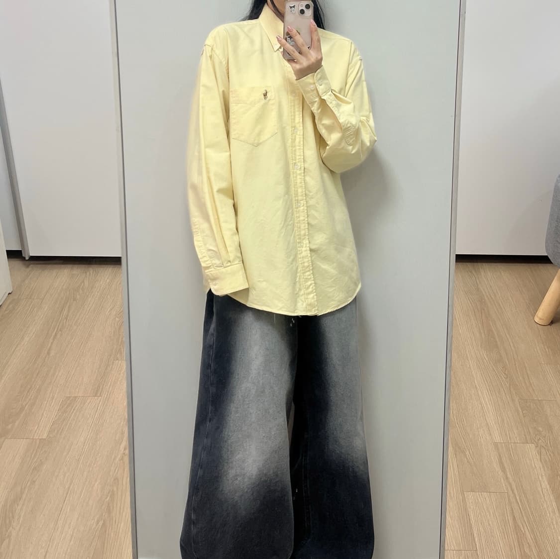 폴로 랄프로렌 원포켓 옐로우 코튼 셔츠 남방 상품이미지1