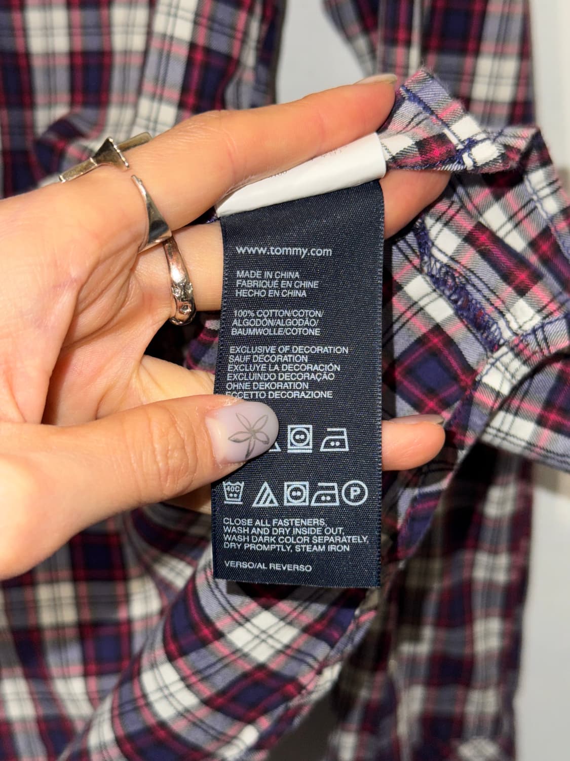 타미힐피거 체크 셔츠 상품이미지3