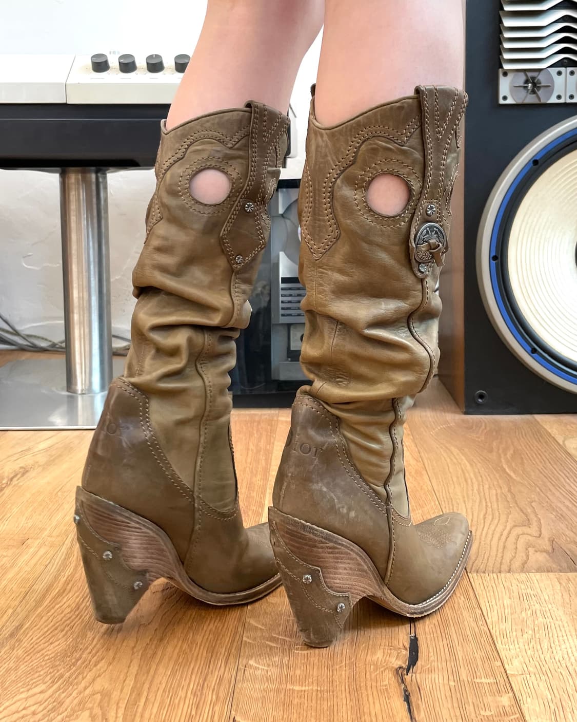 [37] 디올 by 존갈리아노 드레이프 롱 부츠 상품이미지2