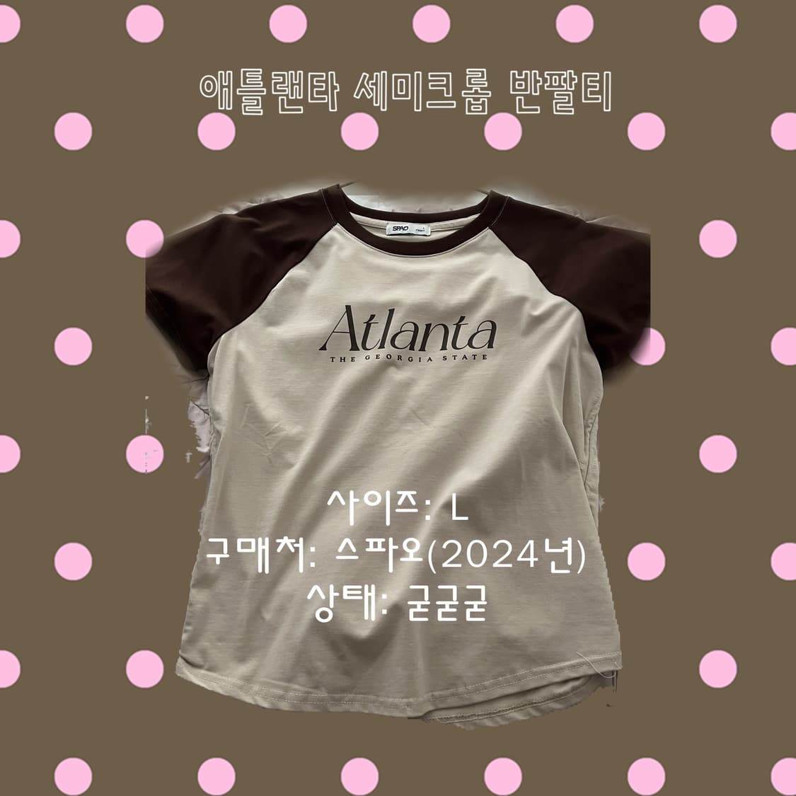 초코 세미크롭 반팔티 상품이미지1