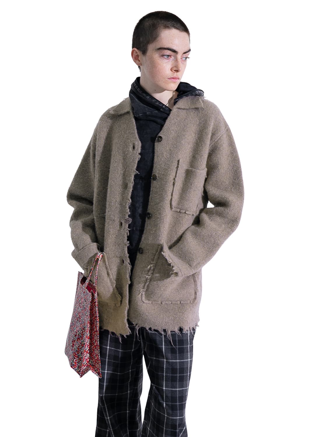 [F]퍼버즈 25fw Crash 니트 코트/베이지 상품이미지1