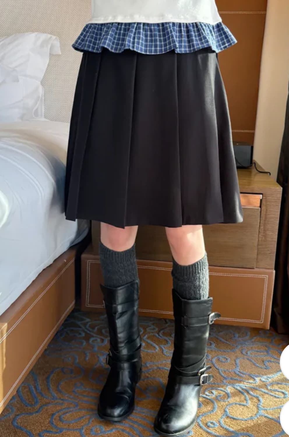 뒷밴딩 플치츠 스커트 xl 상품이미지2