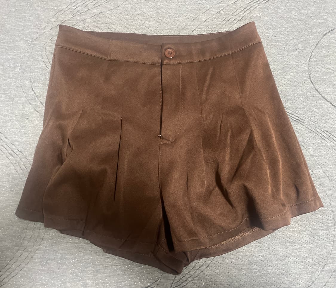 갈색 브라운 반바지 치마바지 숏팬츠 큐롯 라떼 초코 상품이미지2