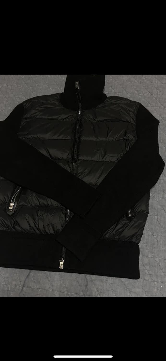 새거 택포 원가11.7 프리미엄 덕다운 울 니트패딩블랙 100-105 상품이미지5