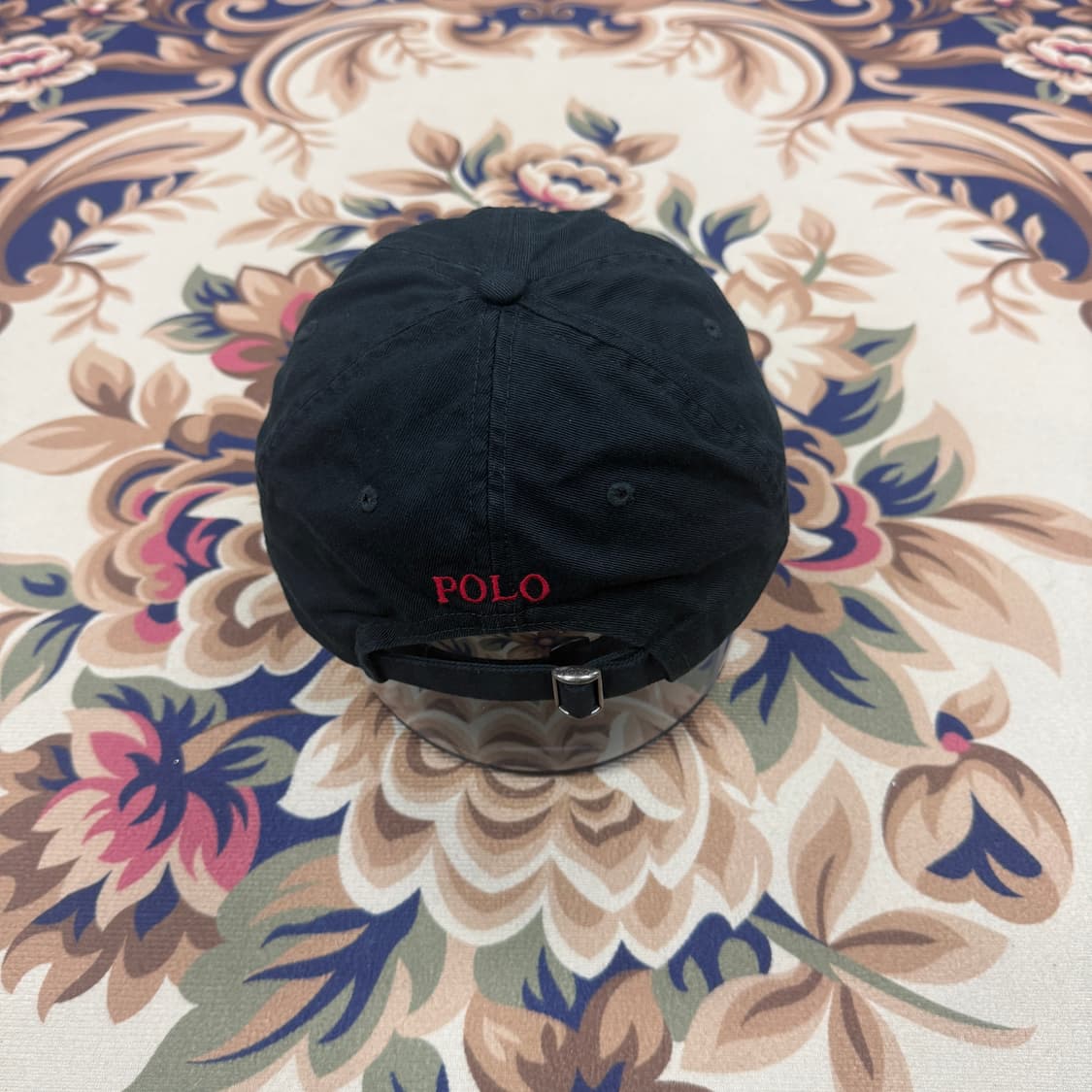 폴로 랄프로렌 베이직로고 볼캡(블랙,검빨) 상품이미지3
