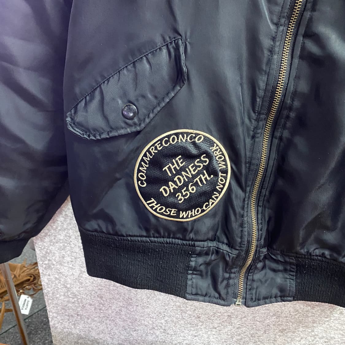 Force J 빈티지 패치 MA-1 항공점퍼 B4280 상품이미지5