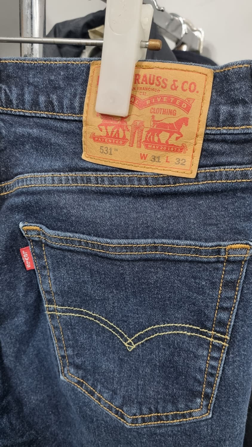 리바이스 슬림 스판 데님팬츠(531) 허리31 기장102 상태좋음 상품이미지3