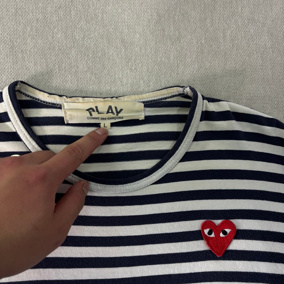 100 꼼데가르송 스트라이프 롱슬리브 티셔츠 상품이미지2