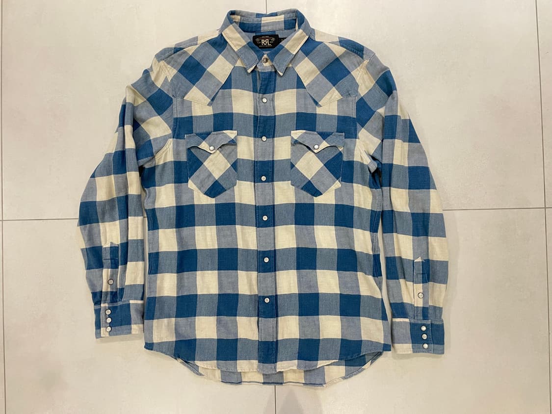 RRL 플래드 트윌 웨스턴 셔츠 상품이미지1