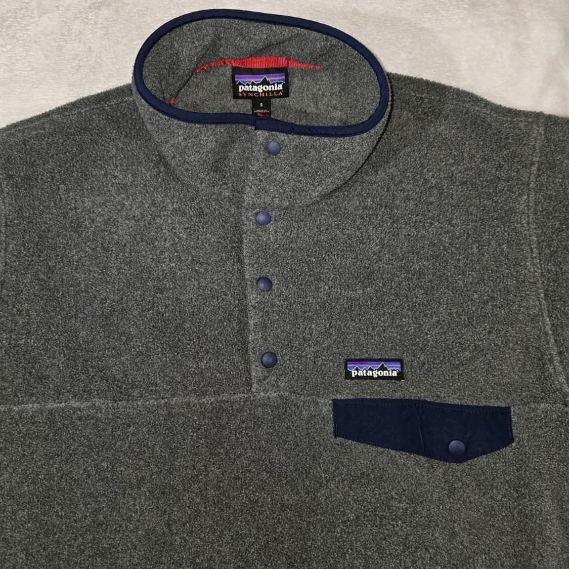 18FW 파타고니아 신칠라 스냅-T 그레이/네이비 상품이미지2