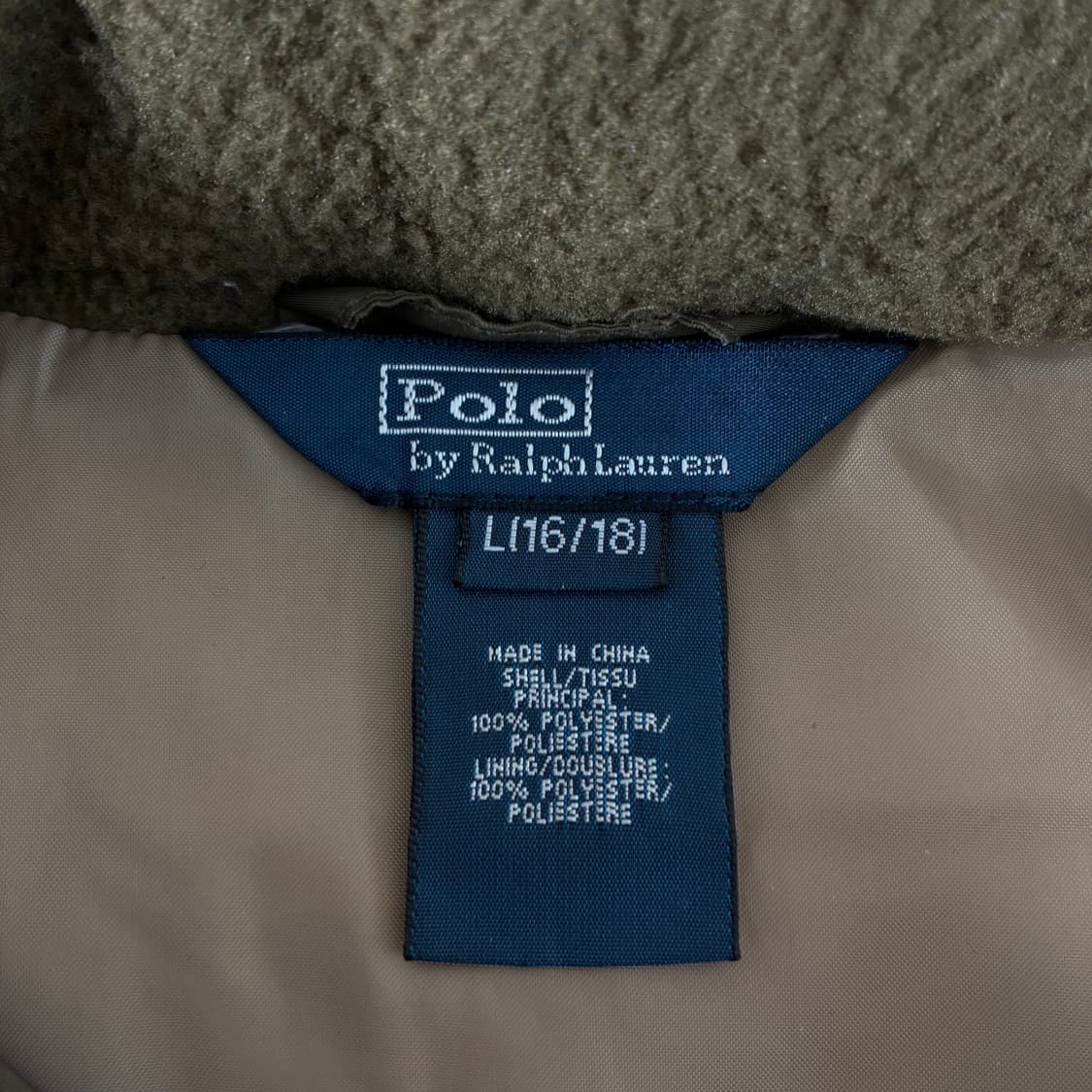 Polo  폴로 랄프로렌 자수 카키브라운 후드 푸퍼 패딩 자켓 상품이미지5