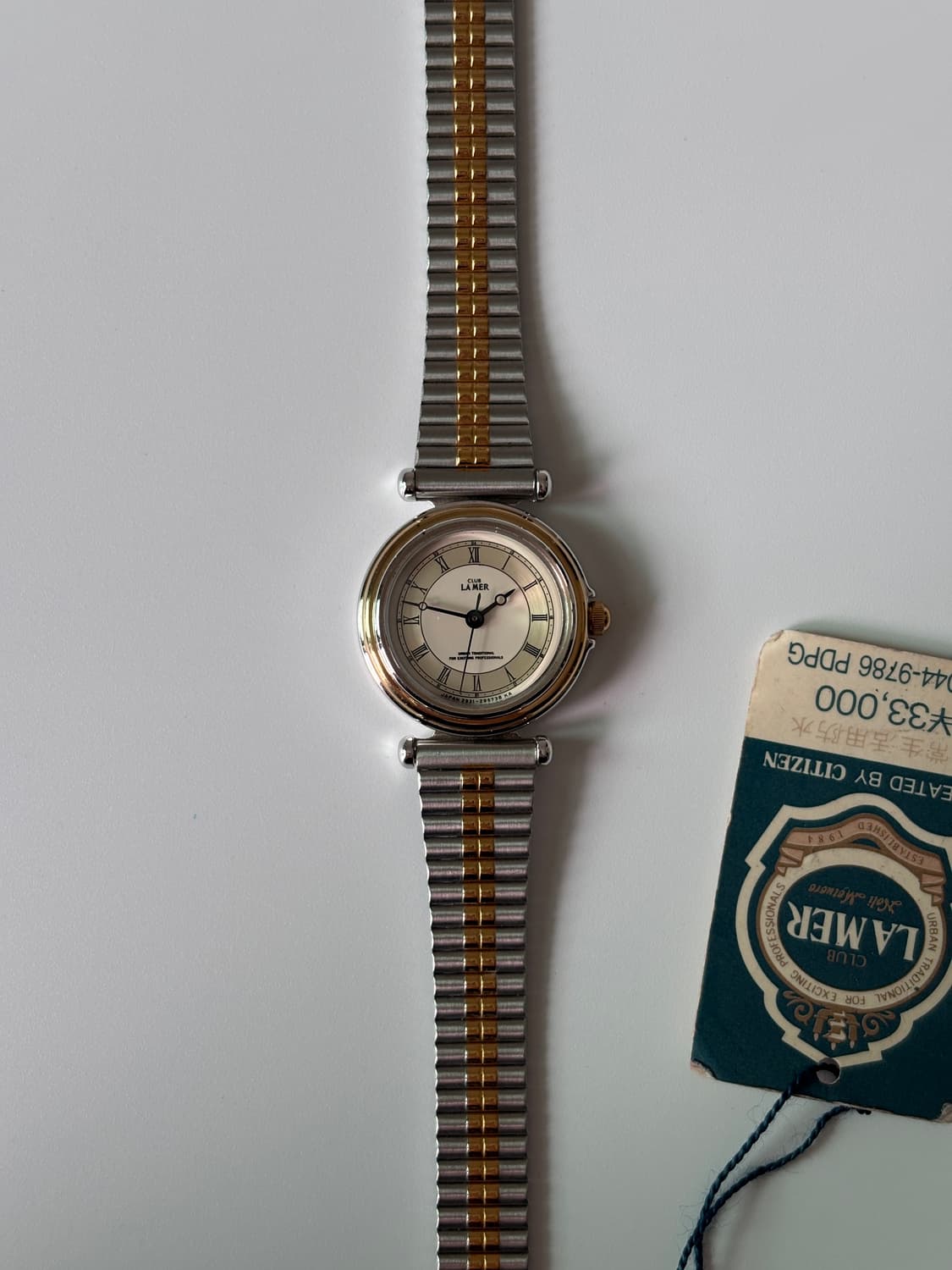1980년대 빈티지시계 Club La Mer 콤비 쿼츠 여성 데드스탁 상품이미지1