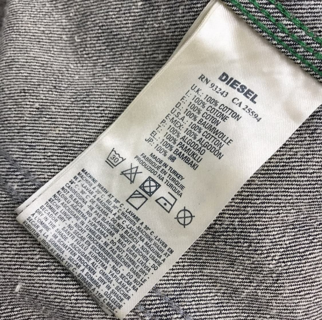 디젤 가죽 데님 트러커 자켓 남성XL 상품이미지6