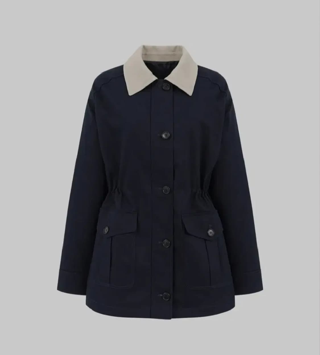 룩캐스트 브린 카라 사파리 자켓_네이비 상품이미지2