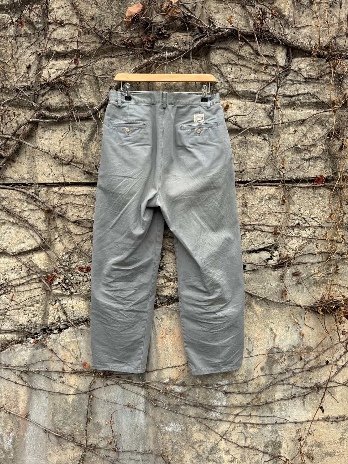 80~90s 폴로 랄프로렌 빈티지 올드라벨 투턱 치노 팬츠 그레이 상품이미지2