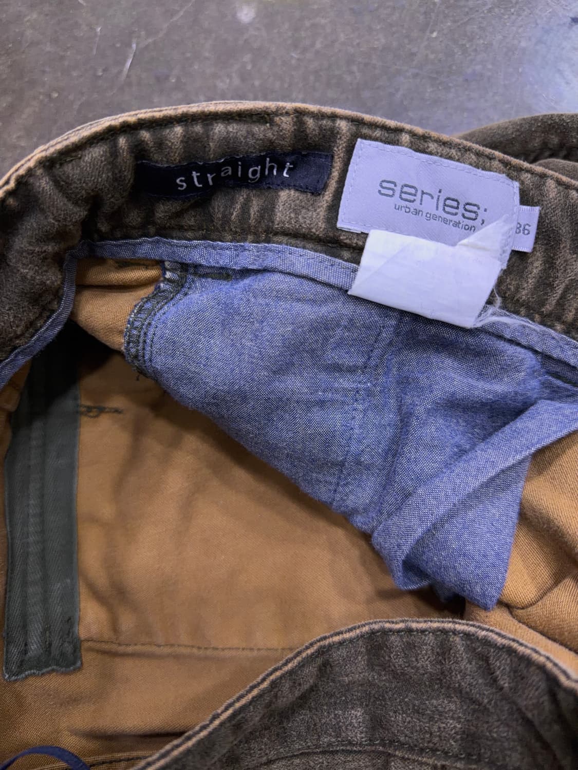 시리즈 빈티지 워싱 피그먼트 스트레이트 팬츠 86 사이즈 34 상품이미지9