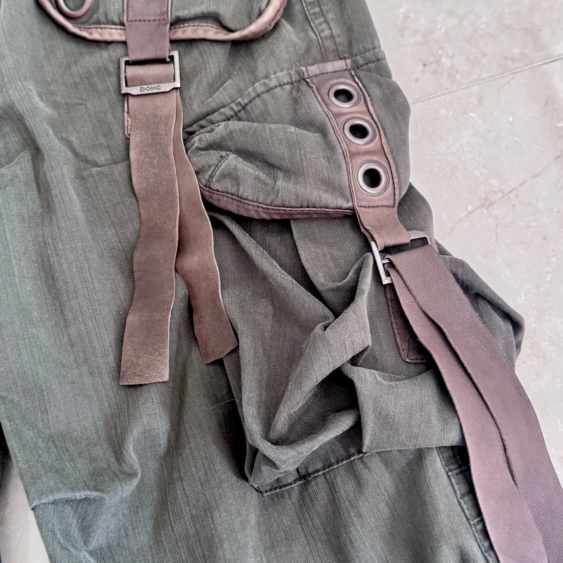 팝걸빈티지 락시크 디테일 와이드팬츠 상품이미지3