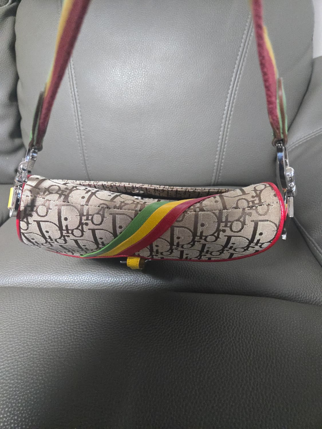 (S급)디올 한정판 오블리크 라스타 새들백 상품이미지6