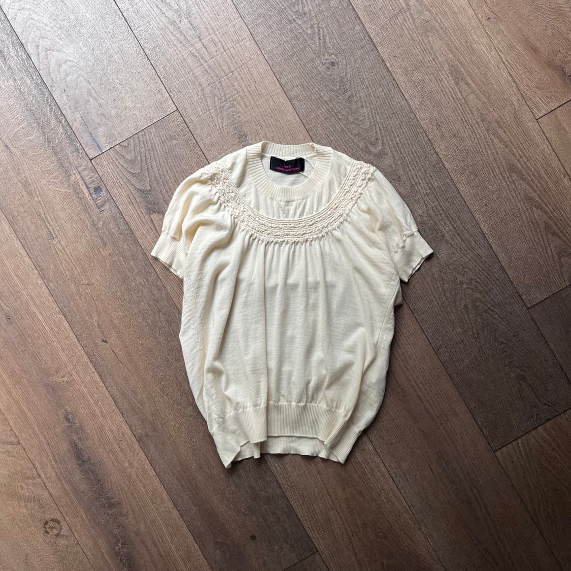 Shirring Knit Half Blouse 상품이미지1