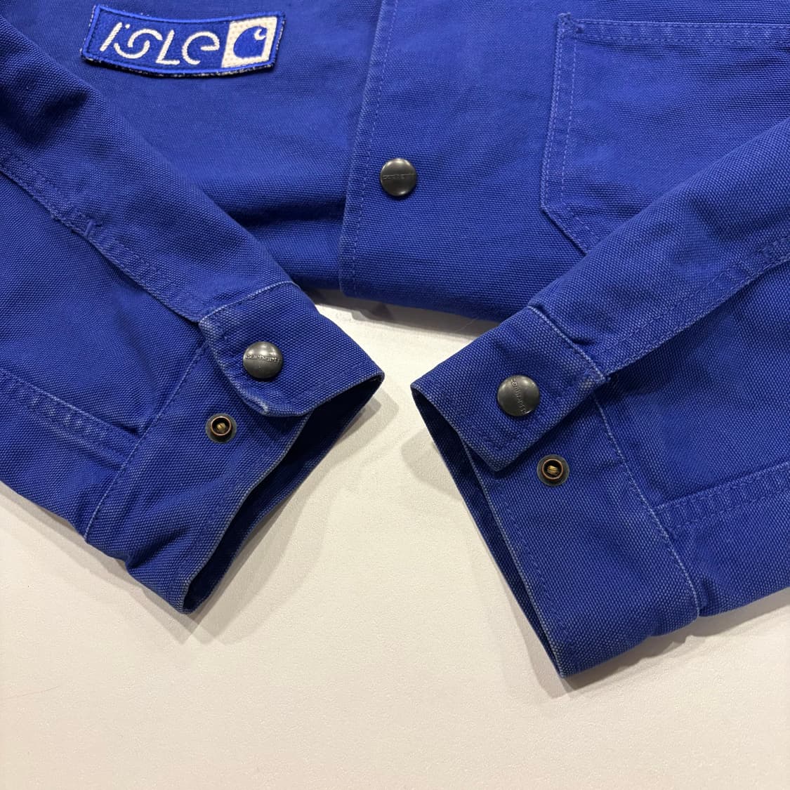 [L] 칼하트 WIP x 아일스케이트 ISLE 블루 워크 자켓 B689 상품이미지8