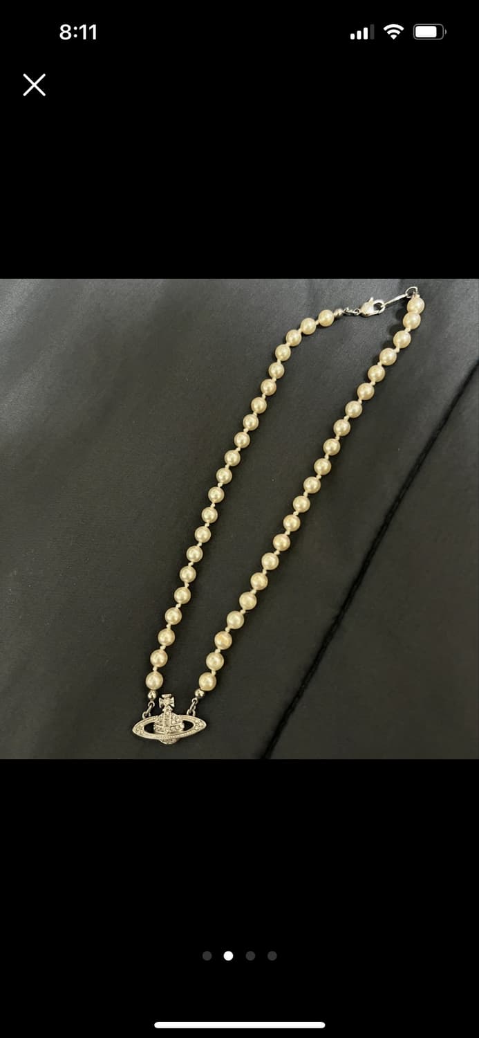 비비안 웨스트우드 미니 바스 릴리프 진주 초커 상품이미지2