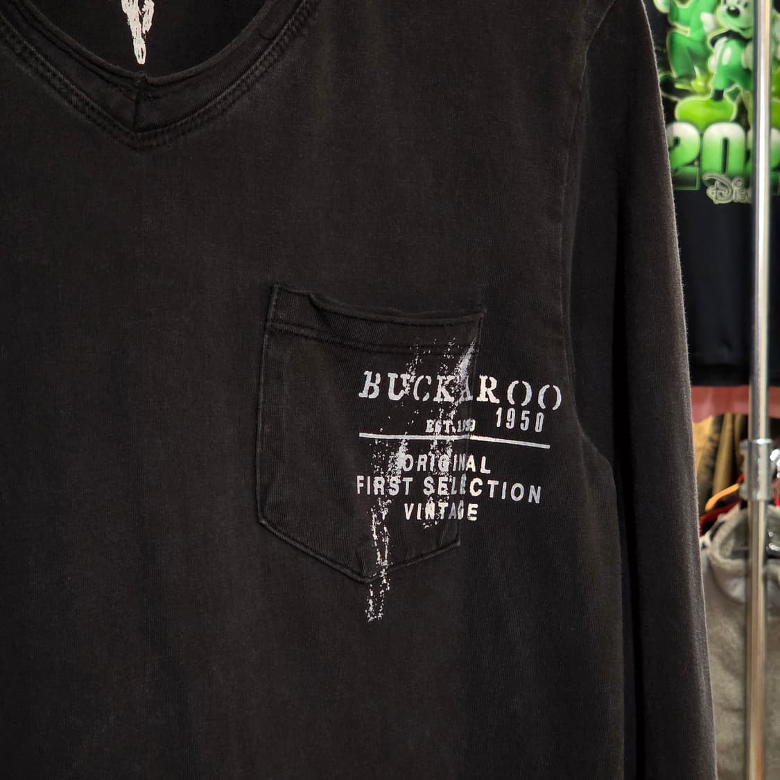 버커루 펑크 포켓 브이넥 슬림핏 롱슬리브 상품이미지2