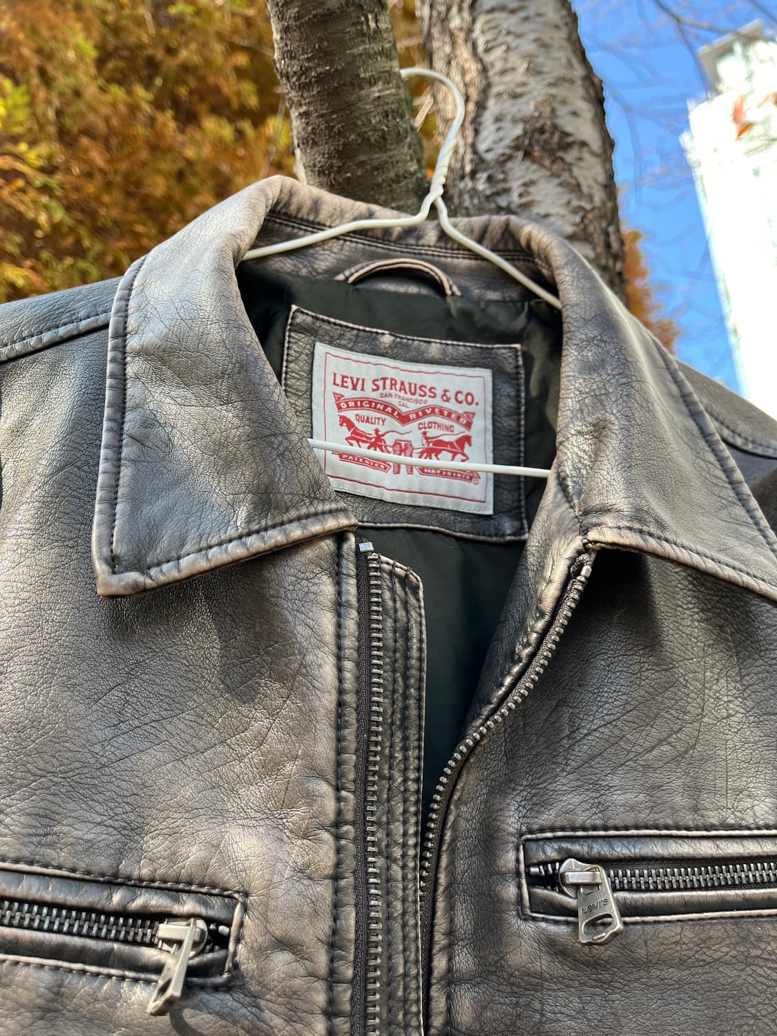 빈티지 리바이스 싱글 레더 자켓 상품이미지3