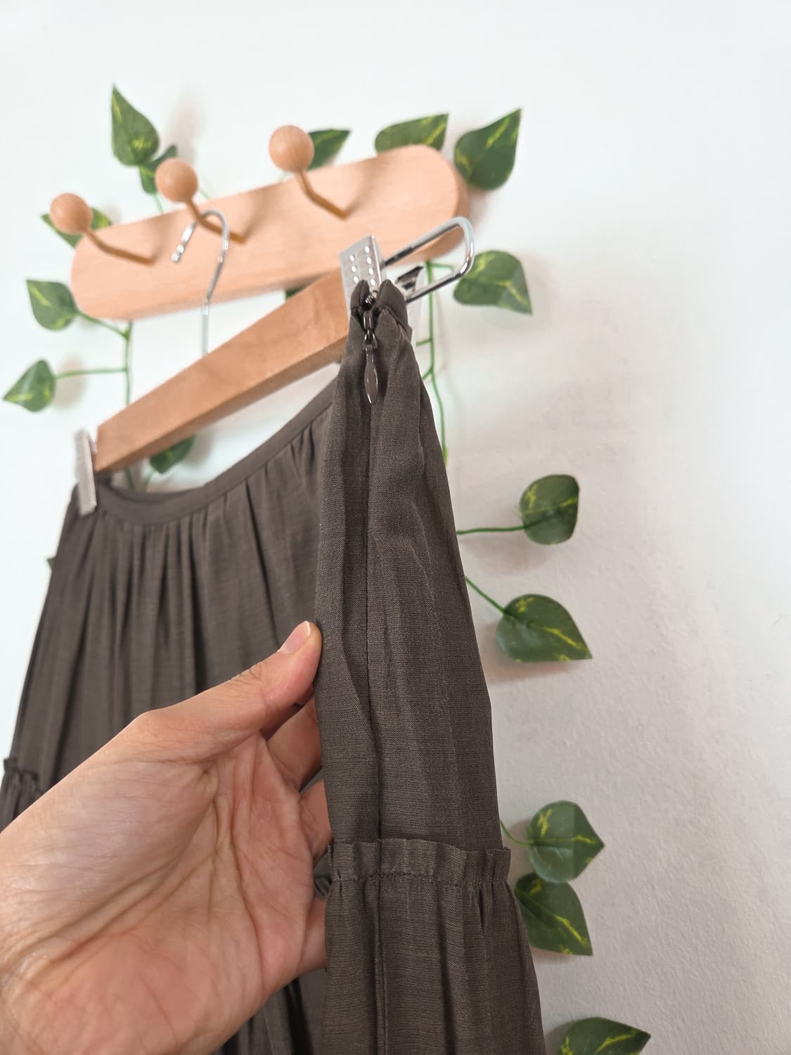  브라운 캉캉 미디 스커트 상품이미지4