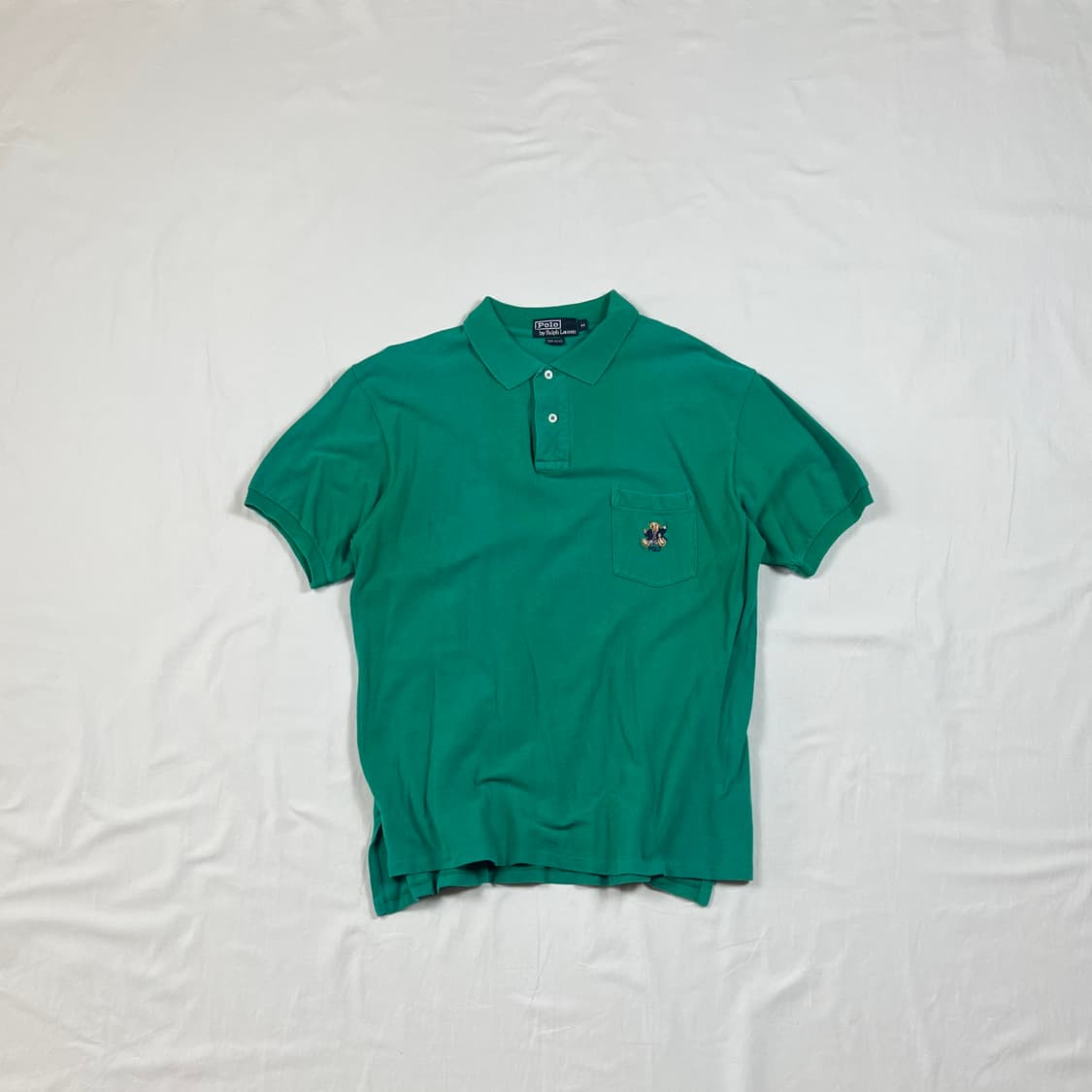 90‘s 폴로랄프로렌 싯다운 베어 반팔 피케셔츠 상품이미지1