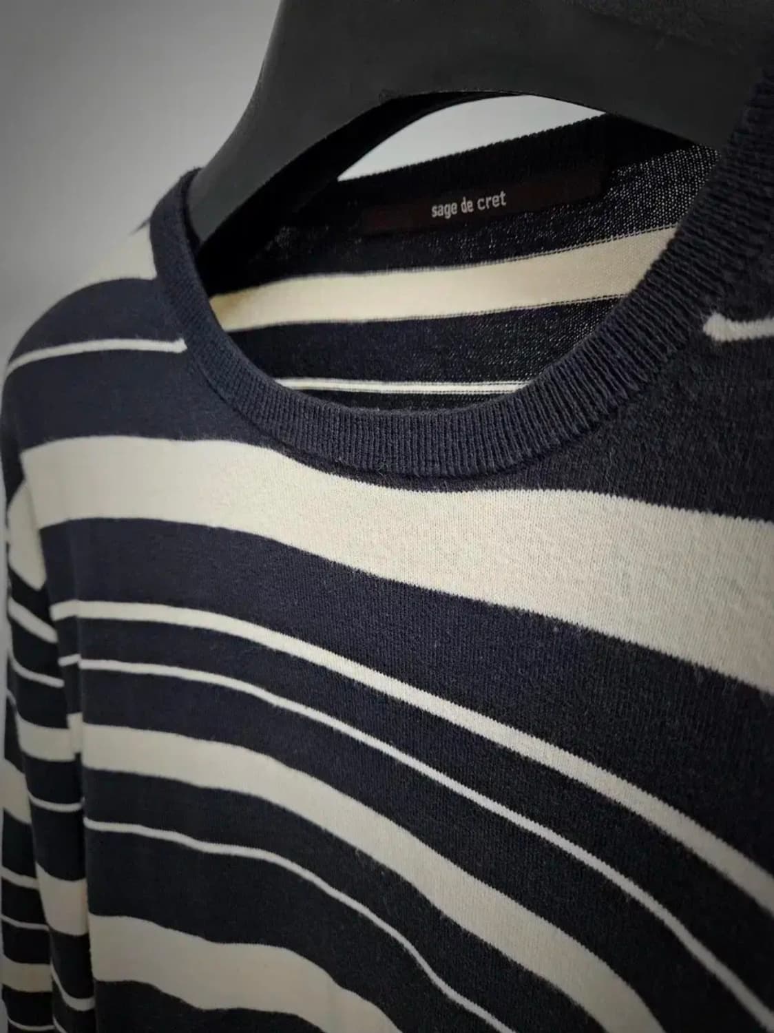 사쥬드크레 스트라이프 코튼 니트 포터클래식 비즈빔 류 상품이미지3