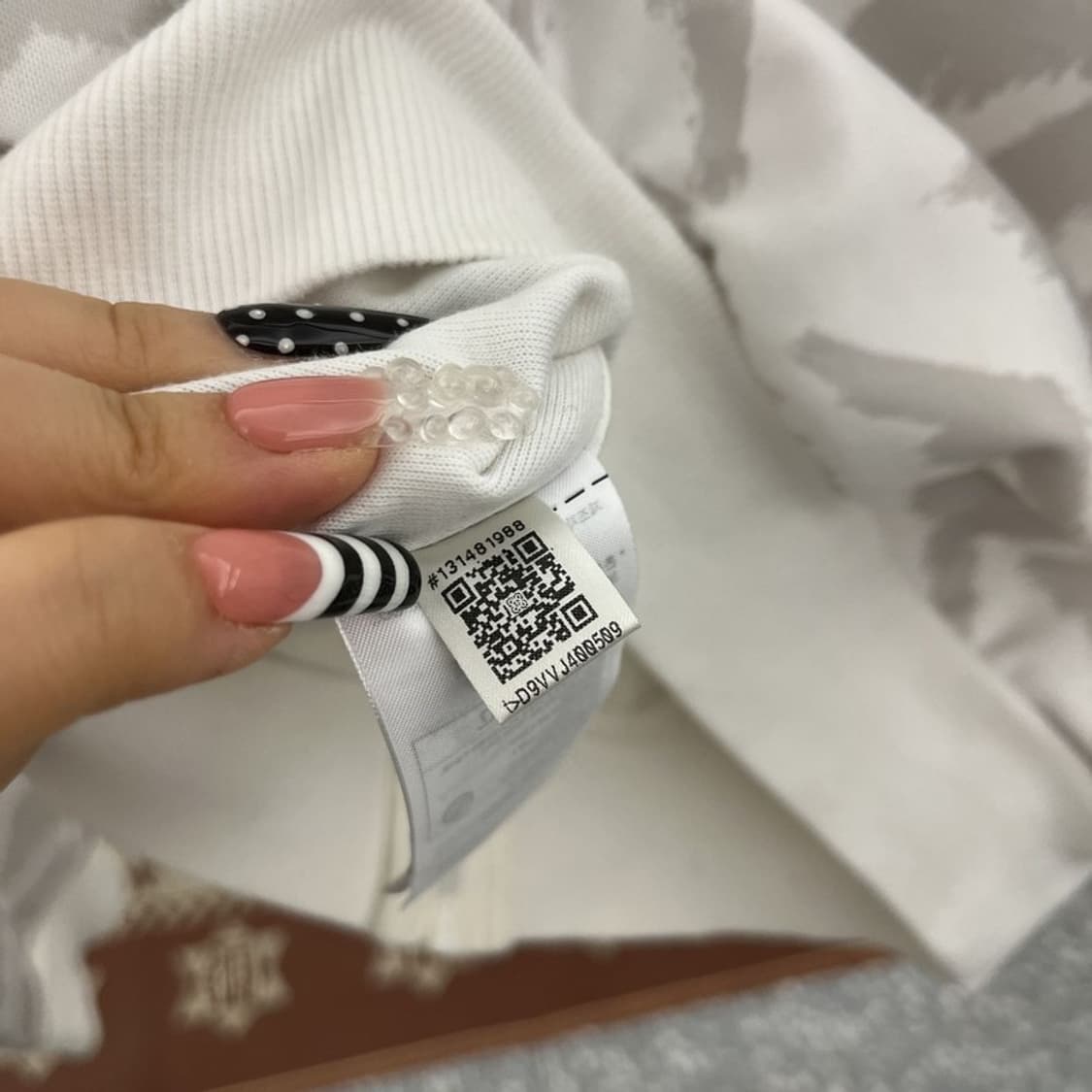 아디다스 스트릿 펑크 갸루 화이트 카모 져지 집업 XS C10103 상품이미지7