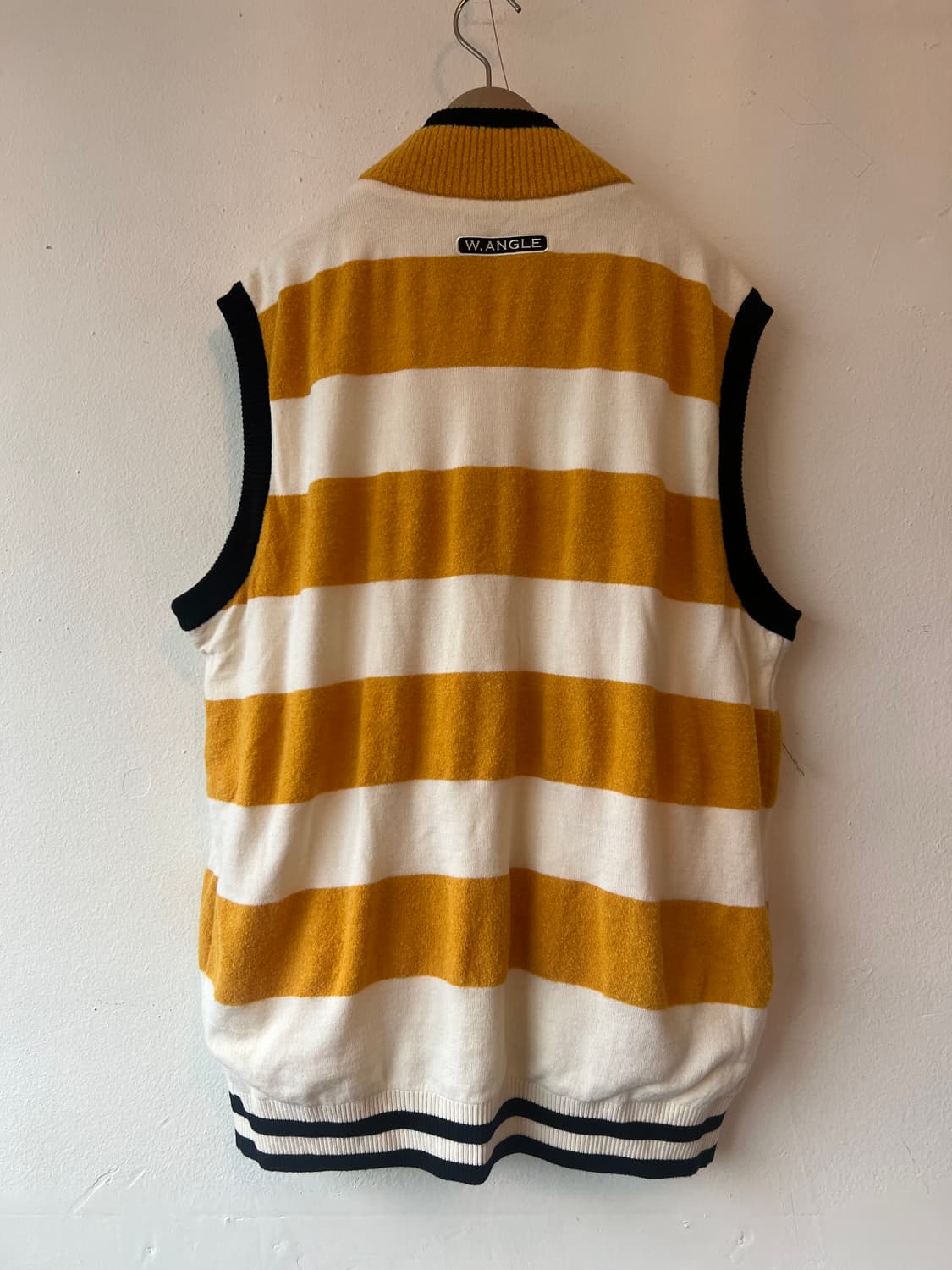 와이드앵글 남성 옐로우 바람막이조끼 골프조끼 상품이미지3