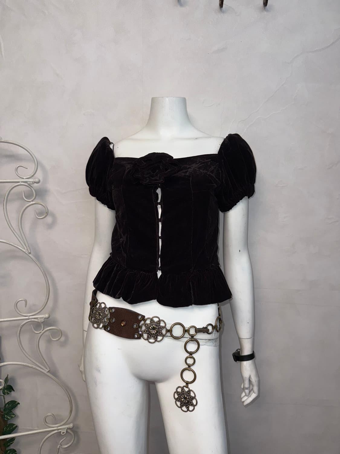 Freckle velvet puff rose jacket 상품이미지1