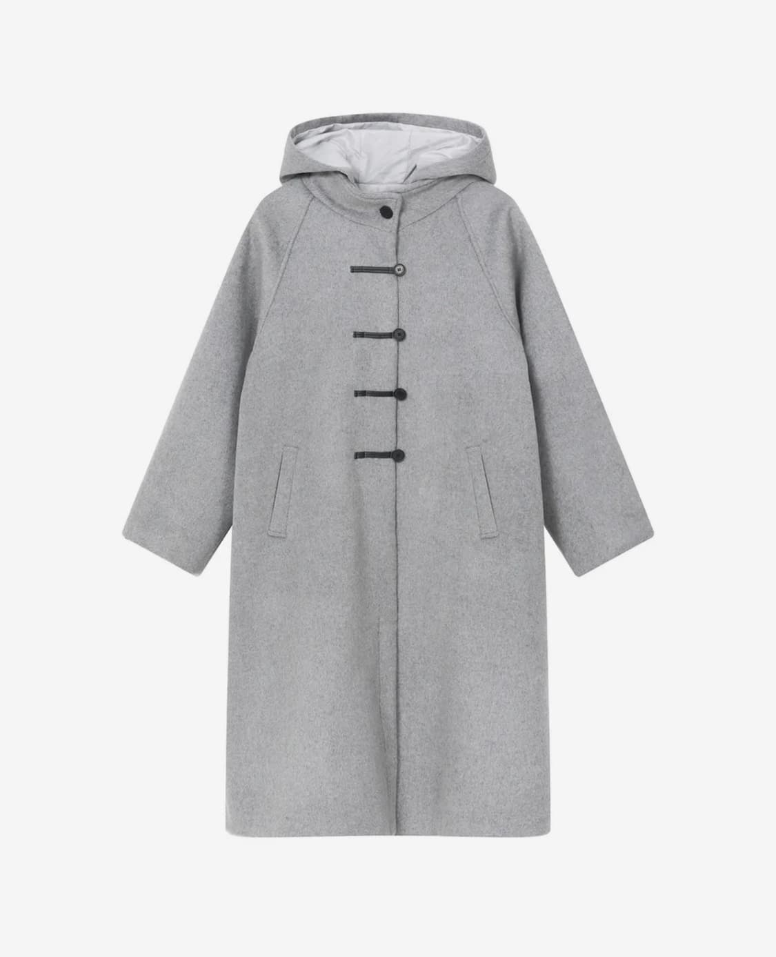 Hoodie long duffle Coat GREY 상품이미지1