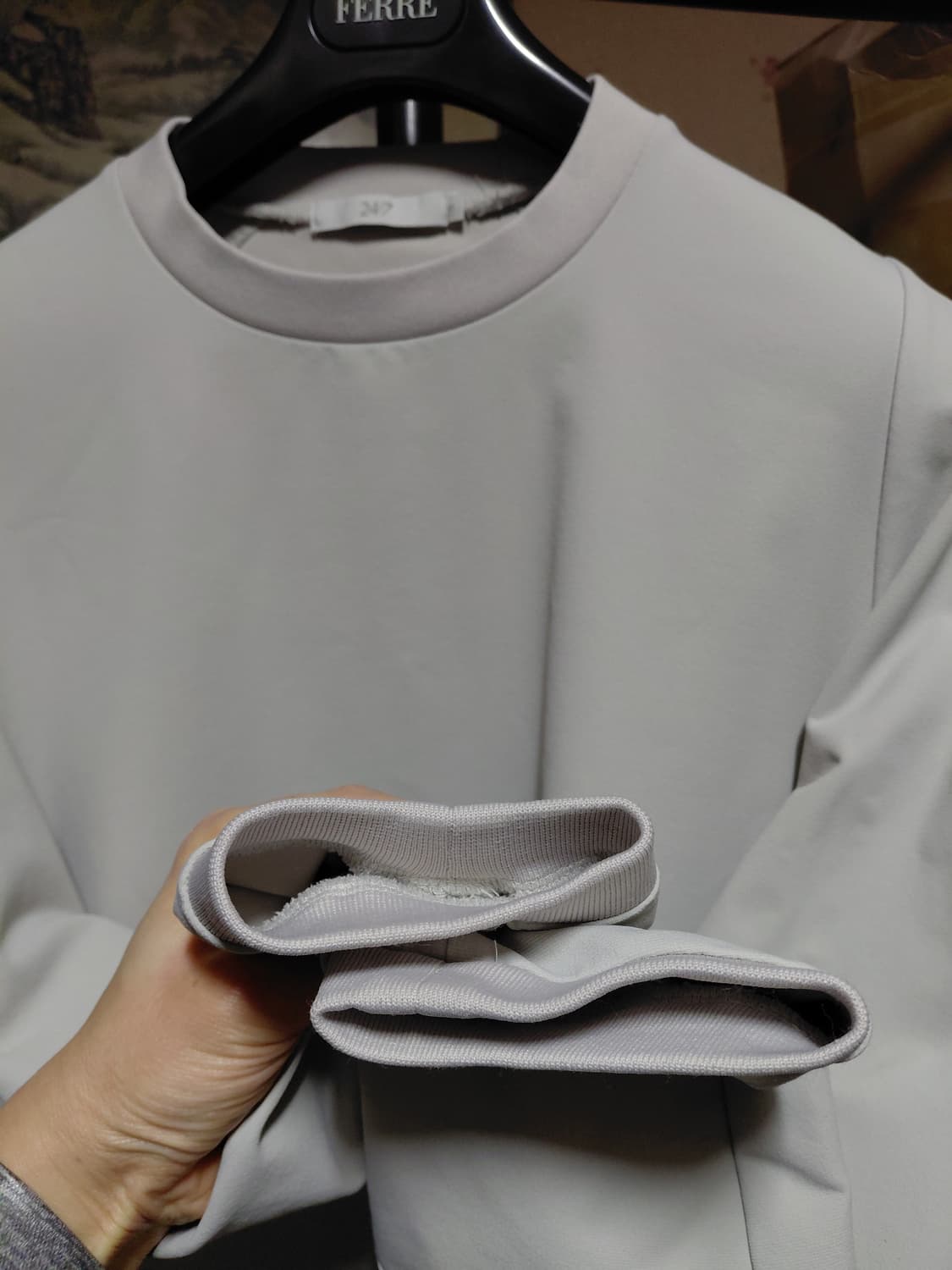 [247시리즈]오버핏 나일론 바람막이 맨투맨 S(95)사이즈 상품이미지9