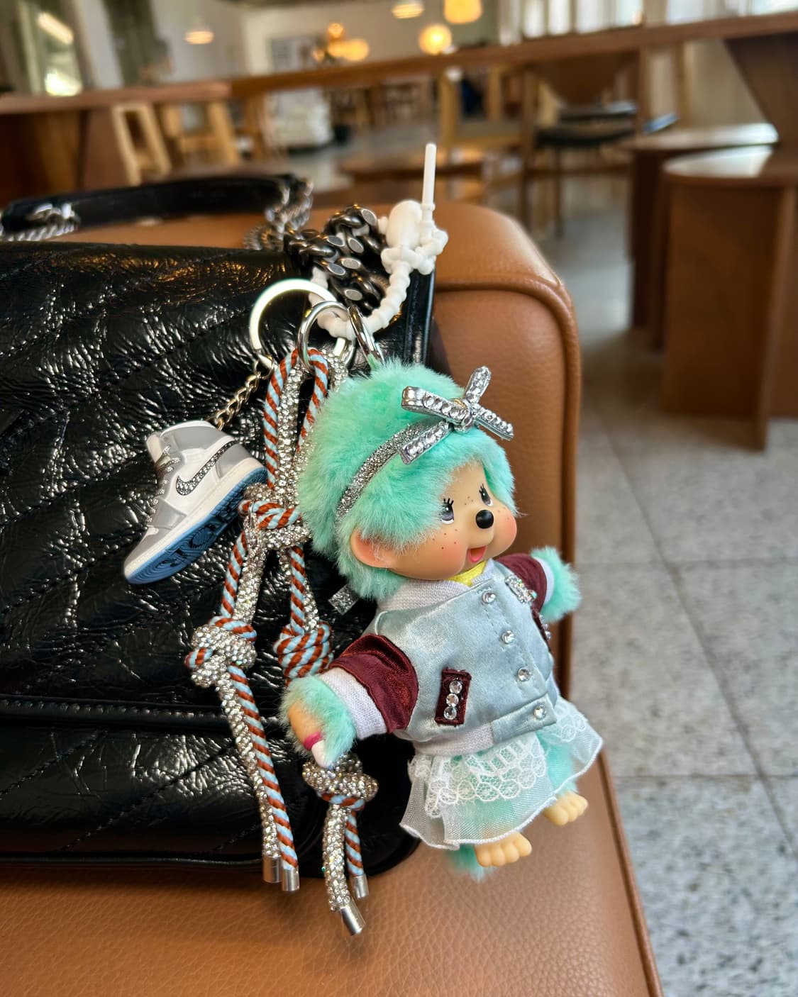 (65) ✨💚정품몬치치커스텀 민트 퍼 리본 스타일 상품이미지8