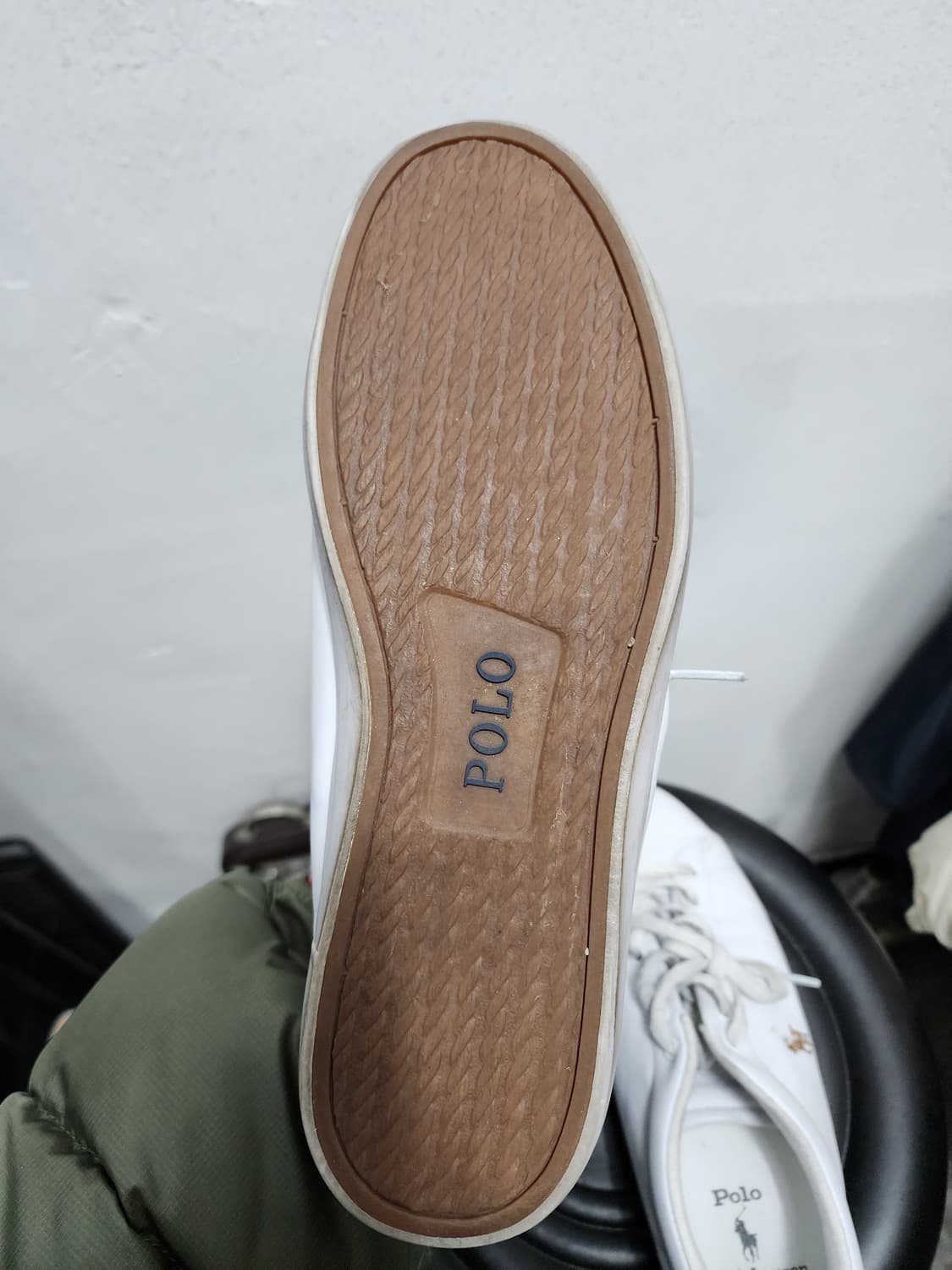 폴로 랄프로렌 소가죽 롱우드 화이트 스니커즈 상품이미지5