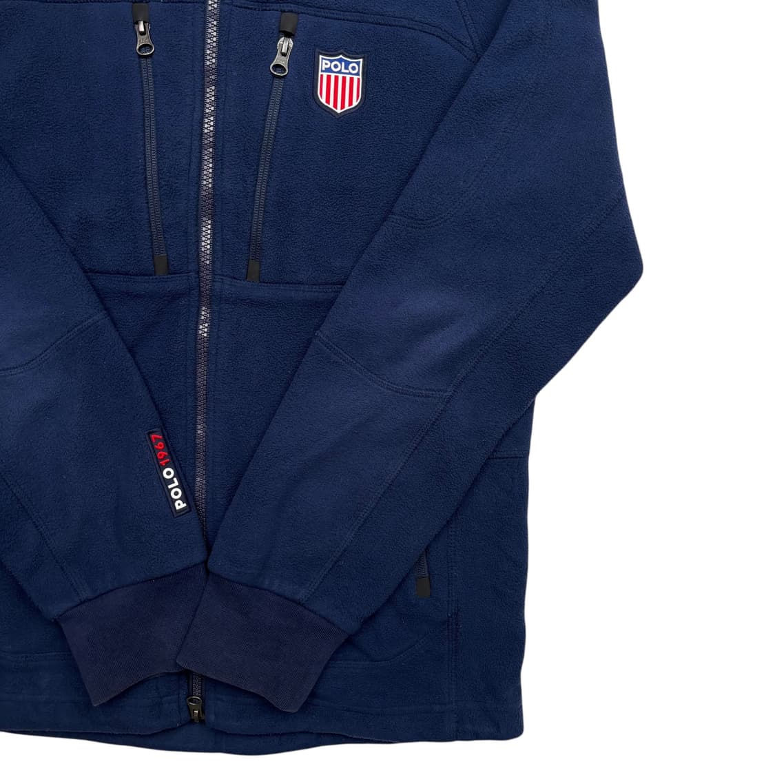 폴로 랄프 로렌 쉴드 로고 네이비 플리스 자켓 S 상품이미지3