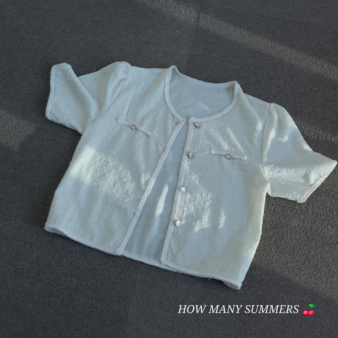 아이보리 반팔 여름 자켓 상품이미지2