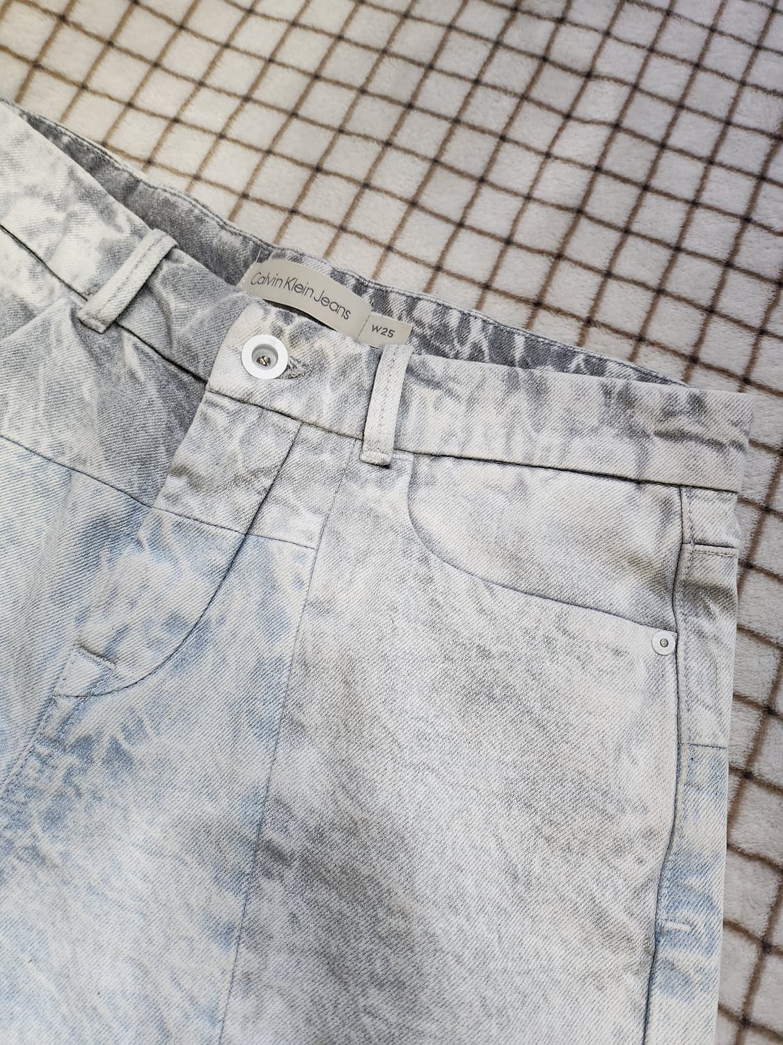 164) 캘빈클라인 투컬러워싱 데님 반바지 상품이미지4